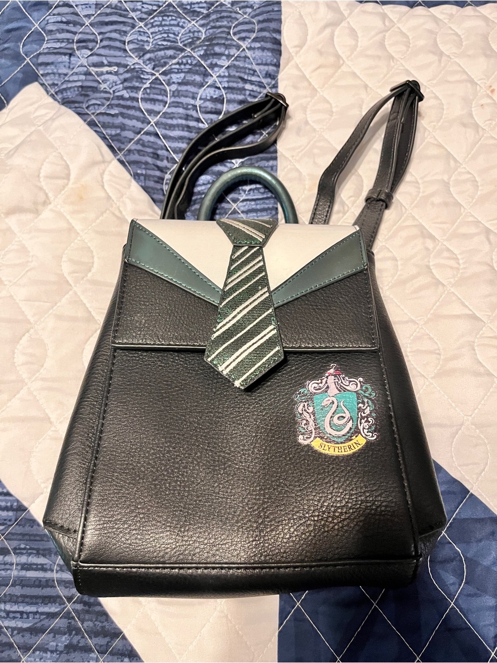 Danielle Nicole Black and Green Slytherin-Inspired Backpack